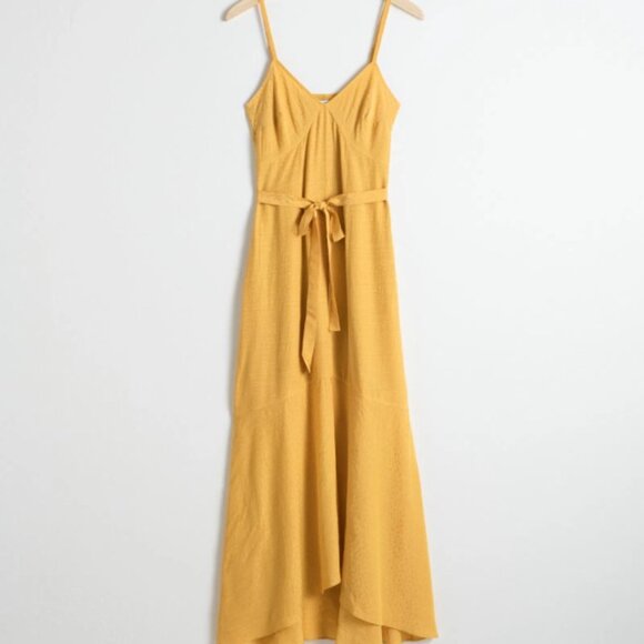 & Other Stories Los Angeles Atelier gold polka dot midi slip dress - Picture 6 of 9